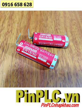 Maxell ER18/50 (chân thép), Pin nuôi nguồn PLC Maxell ER18/50 lithium 3.6v 3650mAh chính hãng (Xuất xứ Nhật)